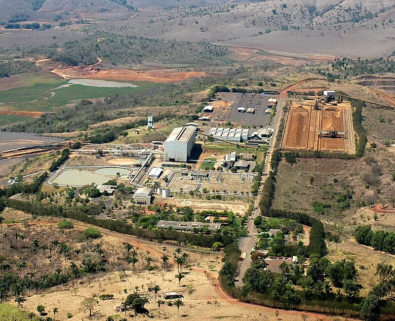 Vista aérea do complexo industrial Fosfértil em Catalão, Goiás