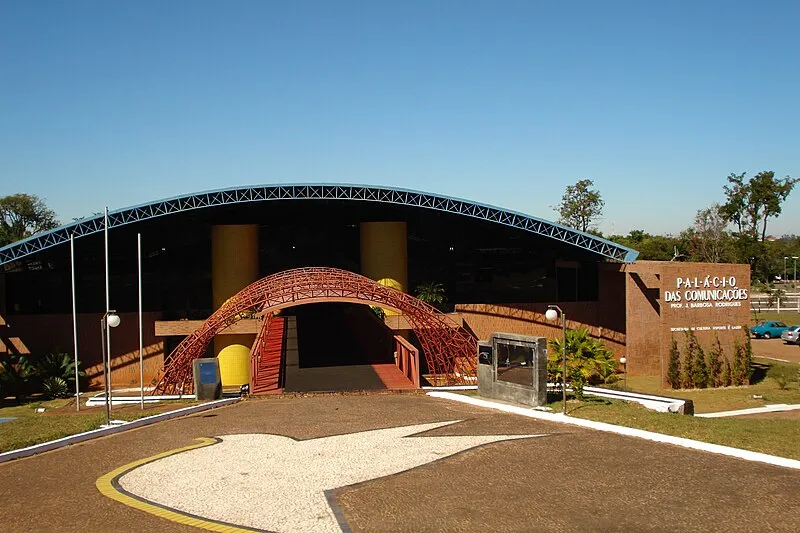 Fachada do Palácio das Comunicações em Campo Grande, Mato Grosso do Sul