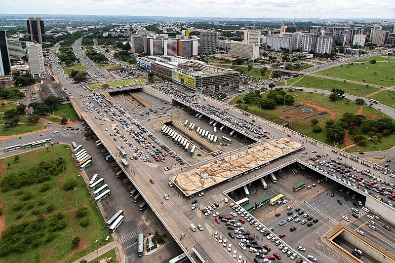 Vista aérea da Rodoviária do Plano Piloto em Brasília