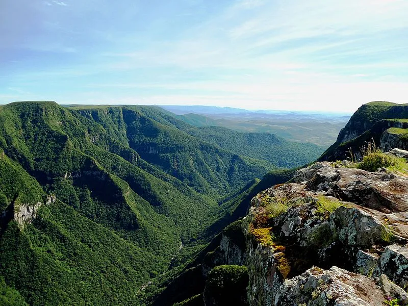 Vista panorâmica do Cânion Fortaleza no Parque Nacional da Serra Geral, em Santa Catarina