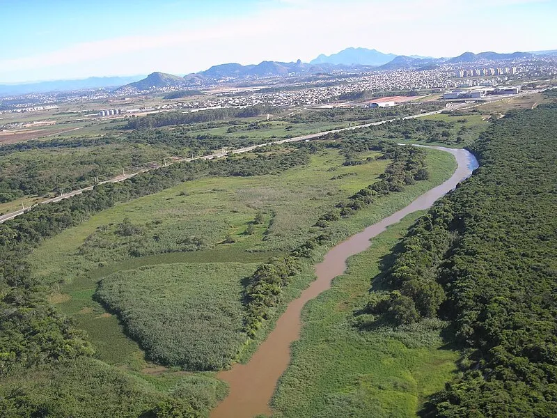 Vista aérea da Barra do Jucu em Vila Velha, Espírito Santo