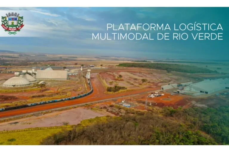 vista aérea da Plataforma Logística Multimodal de Rio Verde em Goiás