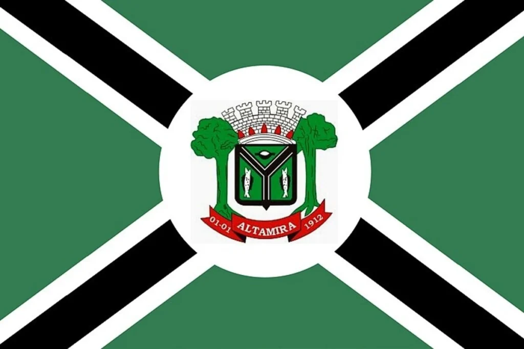 Bandeira oficial do município de Altamira, no estado do Pará