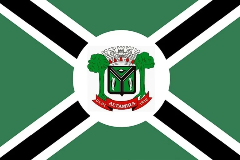 Bandeira oficial do município de Altamira, no estado do Pará