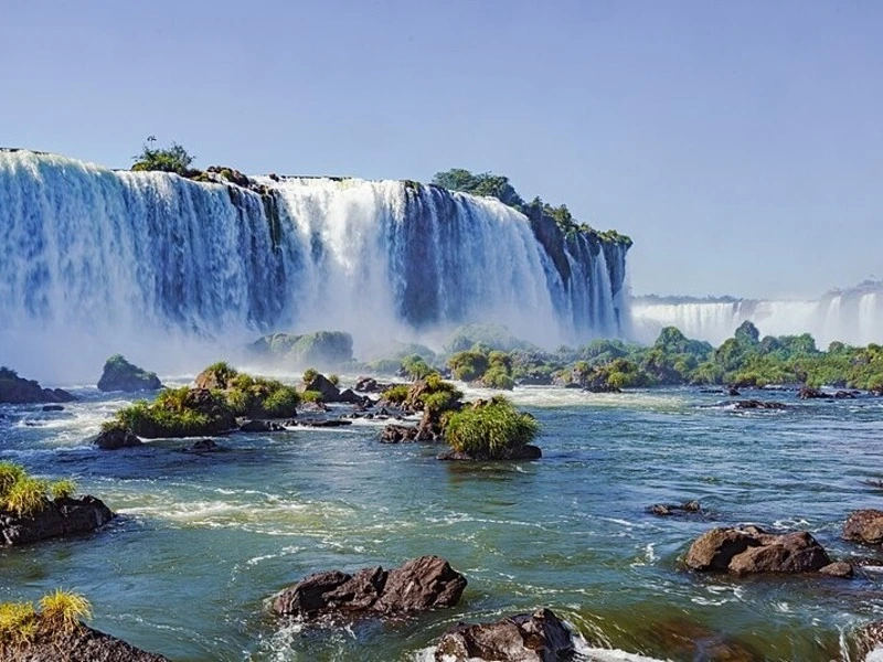Cataratas do Iguaçu no Parque Nacional em Foz do Iguaçu, Paraná