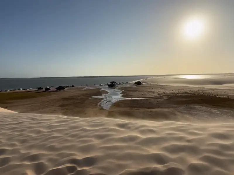 Pôr do sol no Delta do Parnaíba visto das dunas